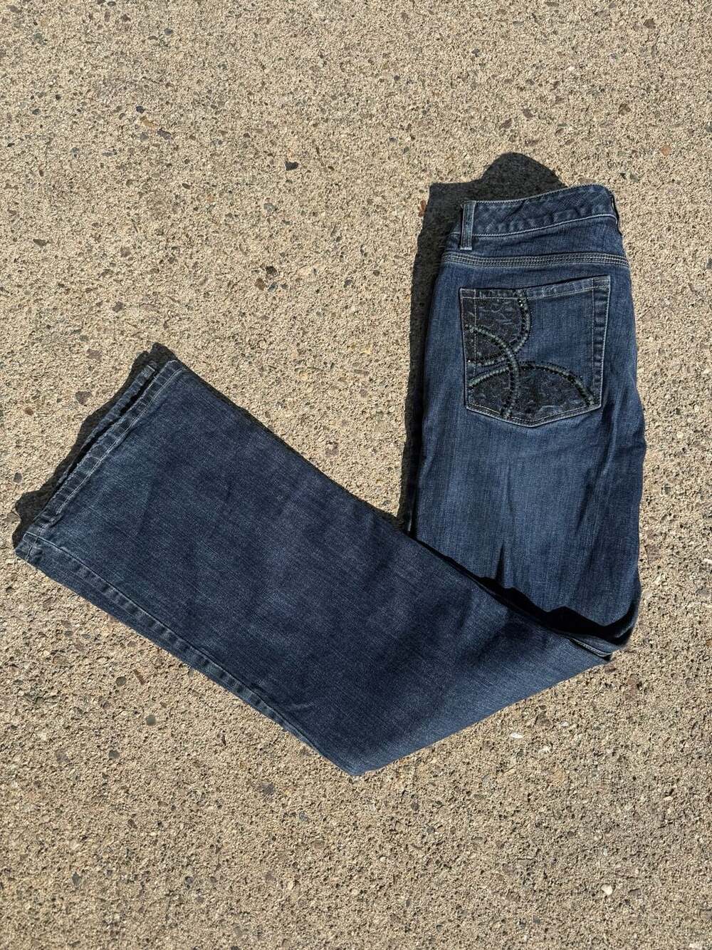 White House Black Market Embellished Pocket Bootcut Jeans Size 8S